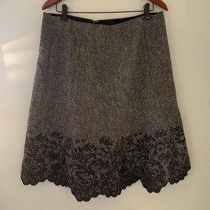 Ann Taylor Floral Embroidered Skirt